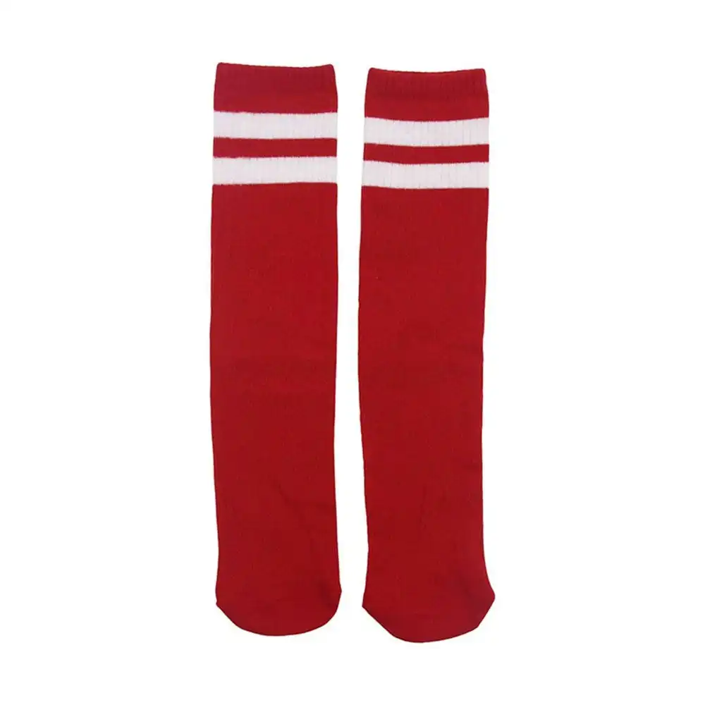 Stripe Knee High Socks - Red