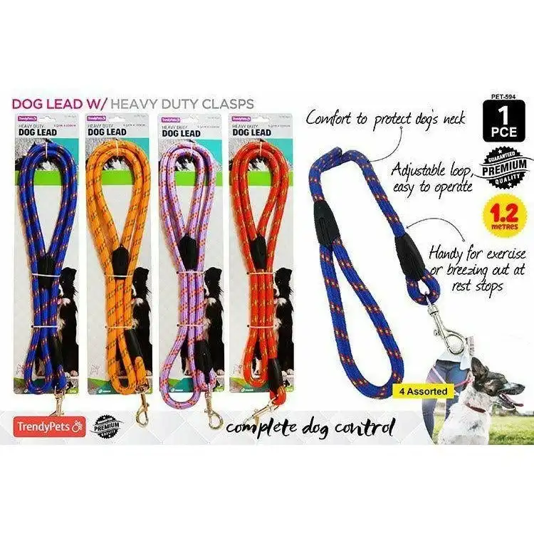 Rope Dog Lead with Heavy Duty Clasp