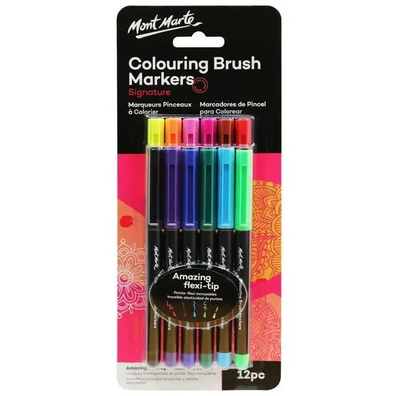 Mont Marte Signature Colouring Brush Markers Set