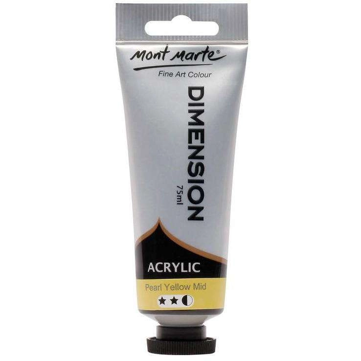 Mont Marte Dimension Acrylic Paint - Pearl Yellow Mid