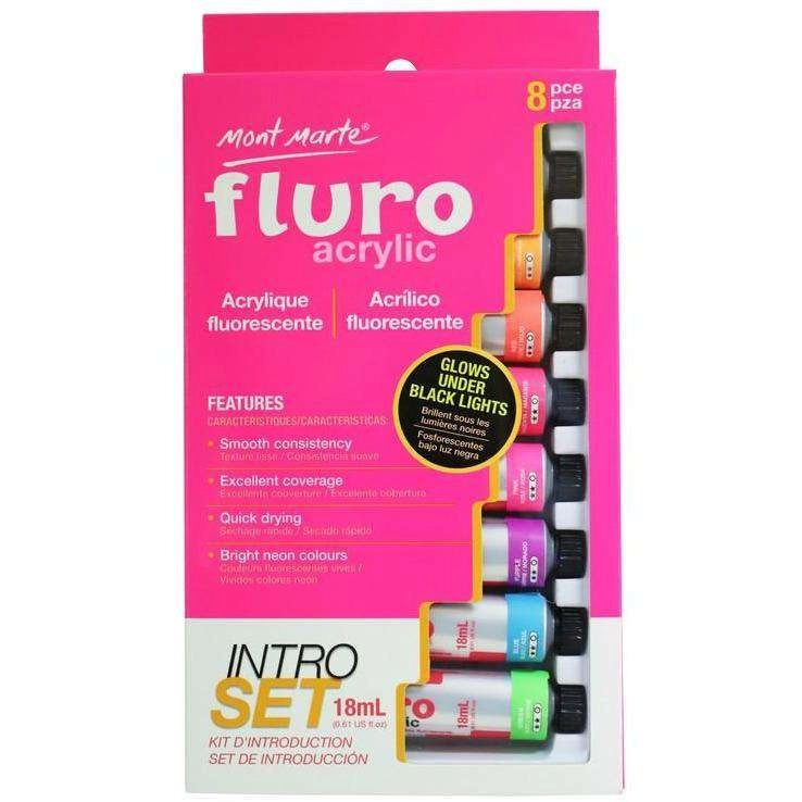 Mont Marte - Fluro Acrylic Paint Intro Set