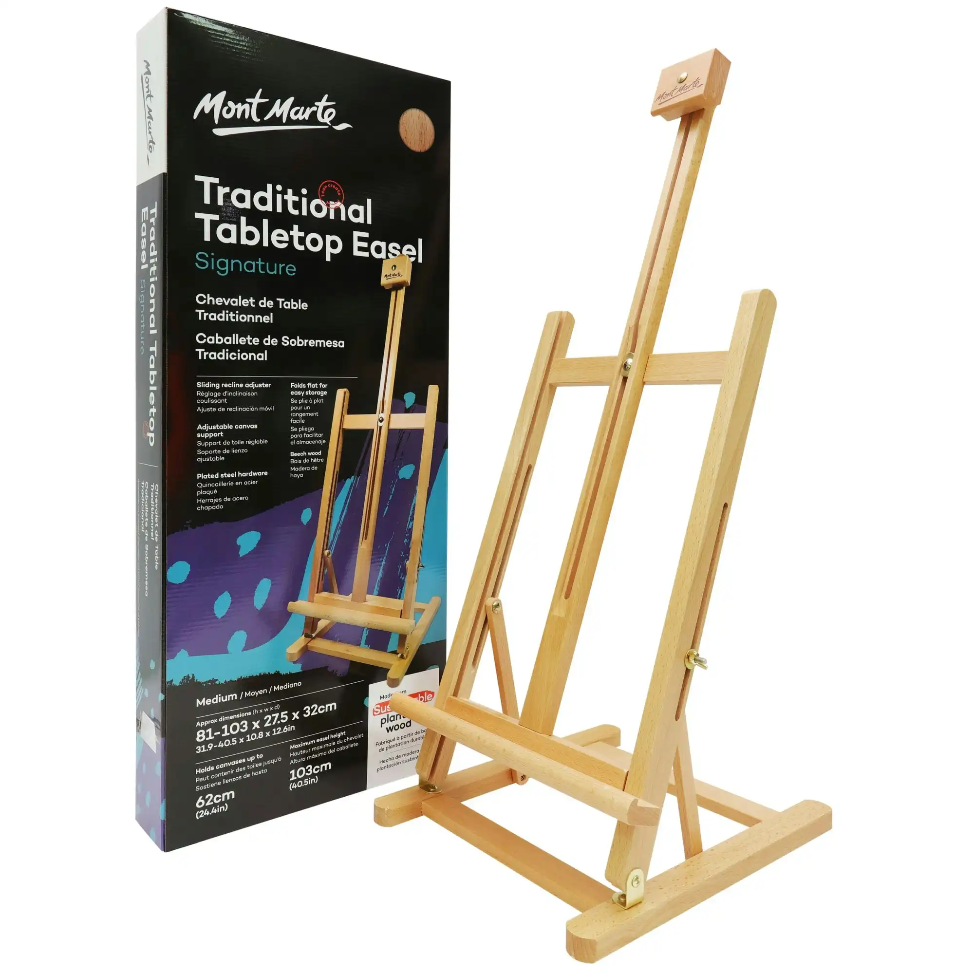 Mont Marte - Traditional Elm Desk Easel