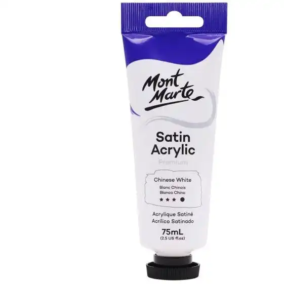 Mont Marte Satin Acrylic Paint - Chinese White