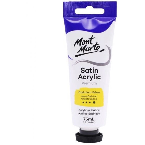 Mont Marte Satin Acrylic Paint - Cadmium Yellow