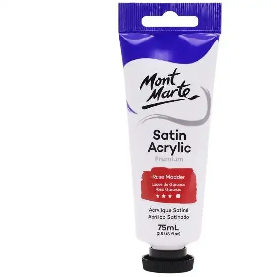 Mont Marte Satin Acrylic Paint - Rose Madder