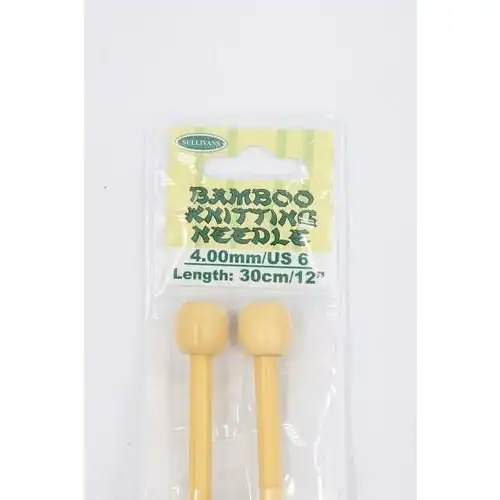 Bamboo Knitting Needle 30cm - 4mm