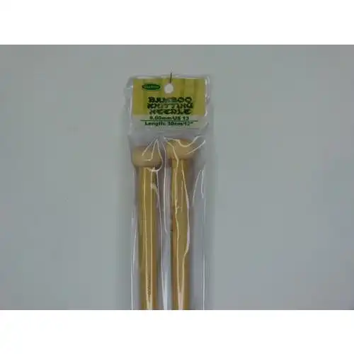 Bamboo Knitting Needle 30cm - 9mm