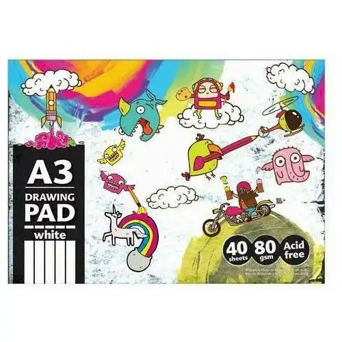 A3 Drawing Pad White - 40 Sheets 80gsm