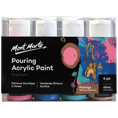 Mont Marte Premium Pouring Acrylic Paint Set - Flamingo