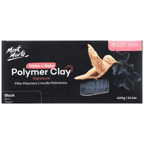 Mont Marte Signature Make 'n' Bake Polymer Clay - Black