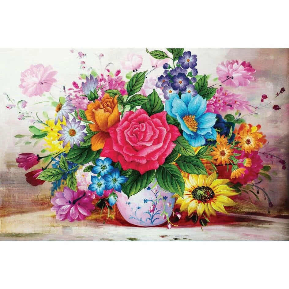 Diamond Art Kit - Colourful Flowers