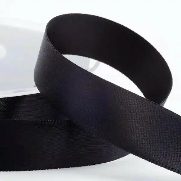 Satin Polyester Ribbon - Black