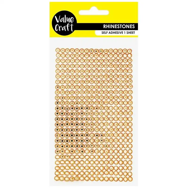 Rhinestones Self Adhesive - Gold