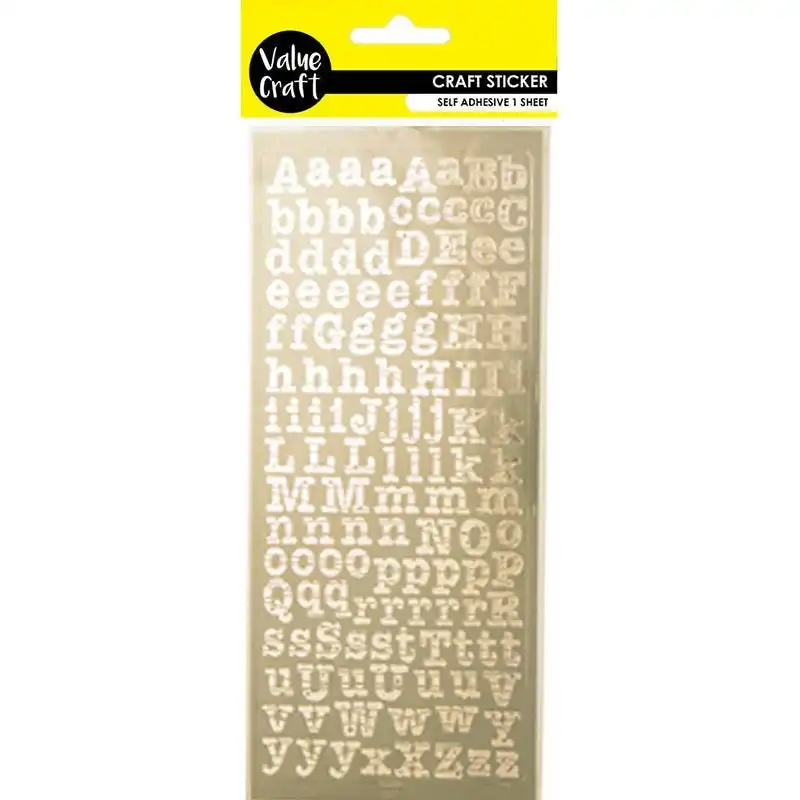 Alphabet Stickers - Gold