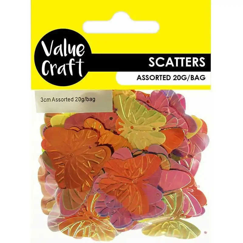 Butterfly Scatters Holographic - 3cm Assorted 20g