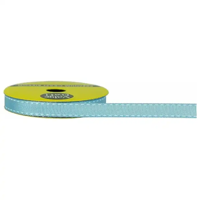 Ribbon Stitched Grosgrain - Baby Blue