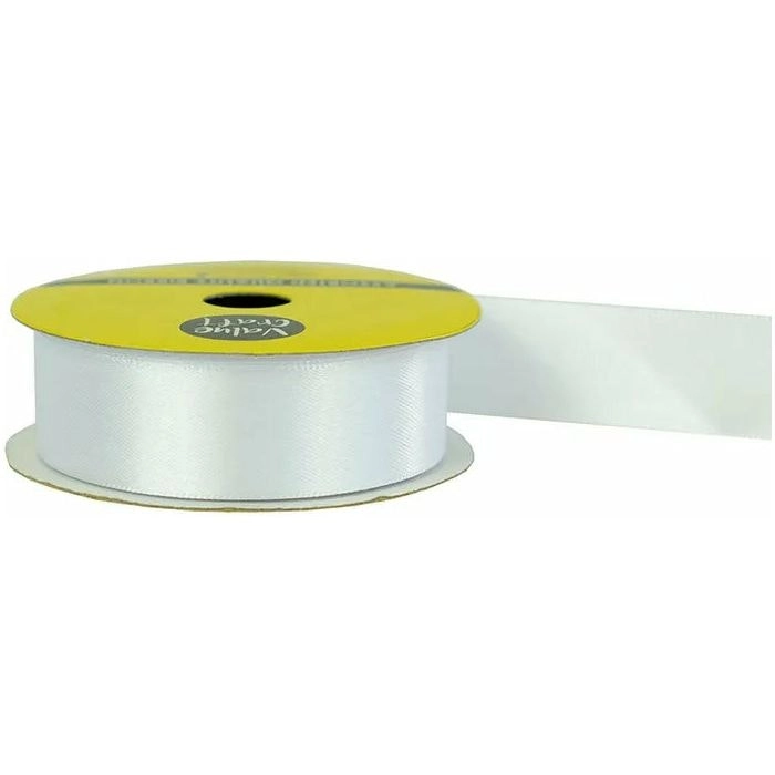 Satin Polyester Ribbon - White