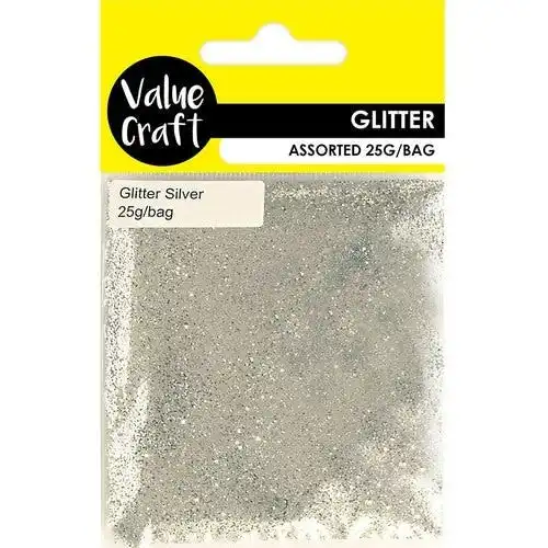 Craft Glitter in Bag Silver