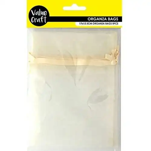 Small Organza Bags - Cream