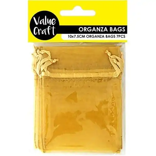 Mini Organza Bags Mustard