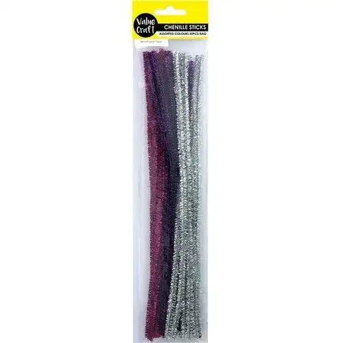 Craft Glitter Sticks - Purple and Silver