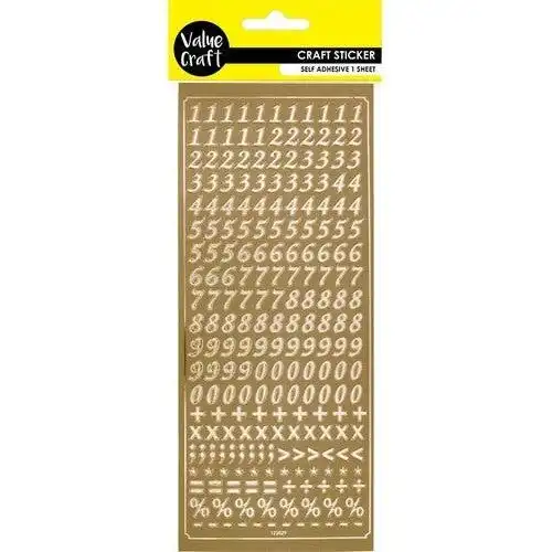 Number Stickers - Gold