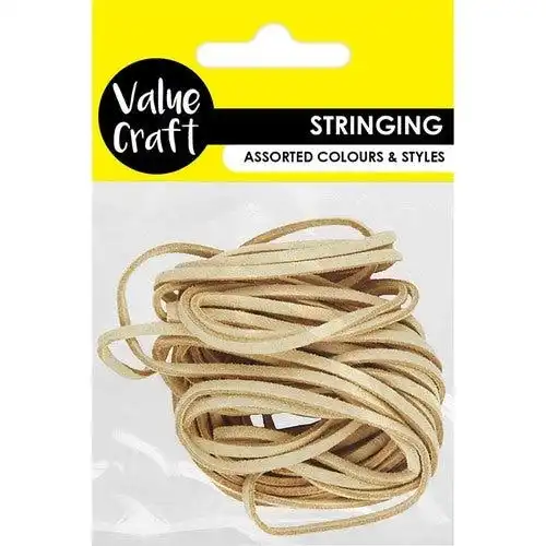 Faux Suede Thonging Cord - Beige