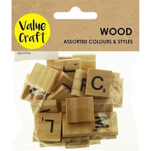 Wood - Scrabble Letters