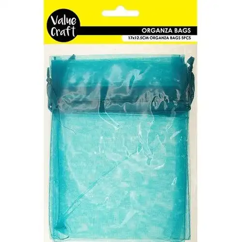 Small Organza Bags Turquoise