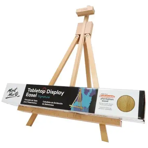 Mont Marte Tabletop Display Easel Beech Wood Signature