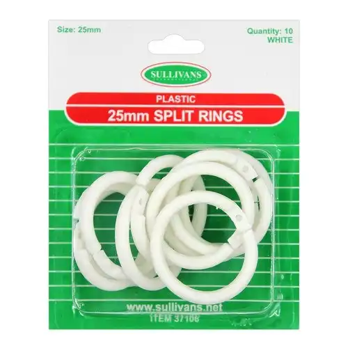 Curtain Split Rings - Plastic