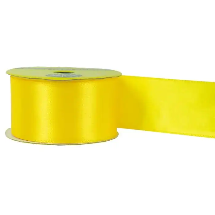 Satin Polyester Ribbon - Bright Yellow