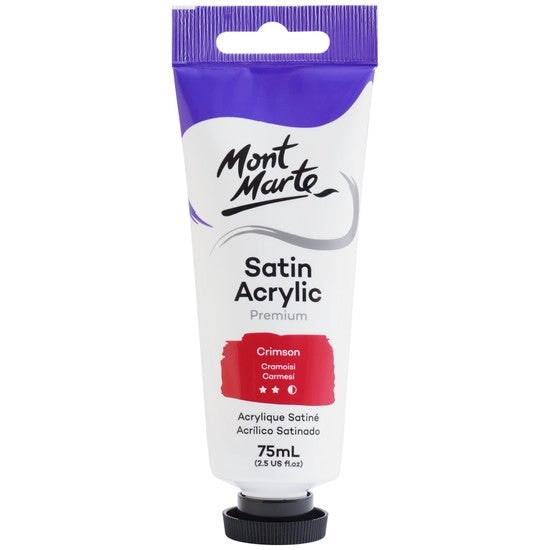 Mont Marte Satin Acrylic Paint - Crimson