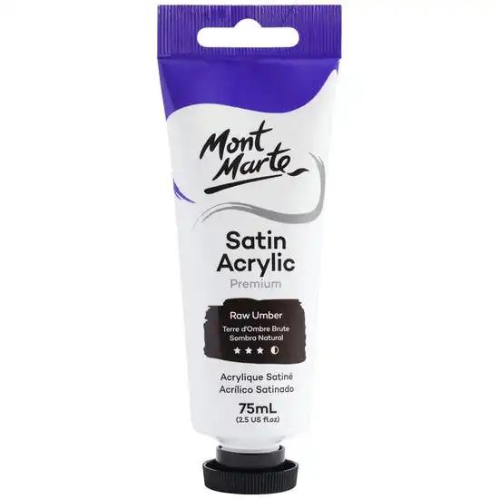 Mont Marte Satin Acrylic Paint - Raw Umber