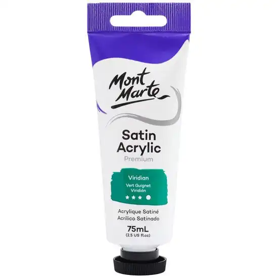 Mont Marte Satin Acrylic Paint - Viridian