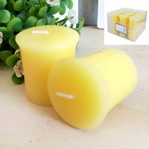 Yellow Votive Scented Candle - Pineapple Punch