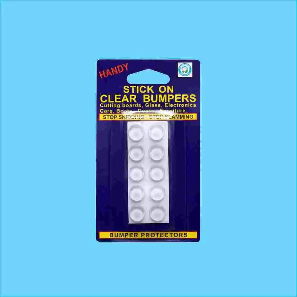 Small Stick On Clear Bumpers - 12.7mm 10 Pieces