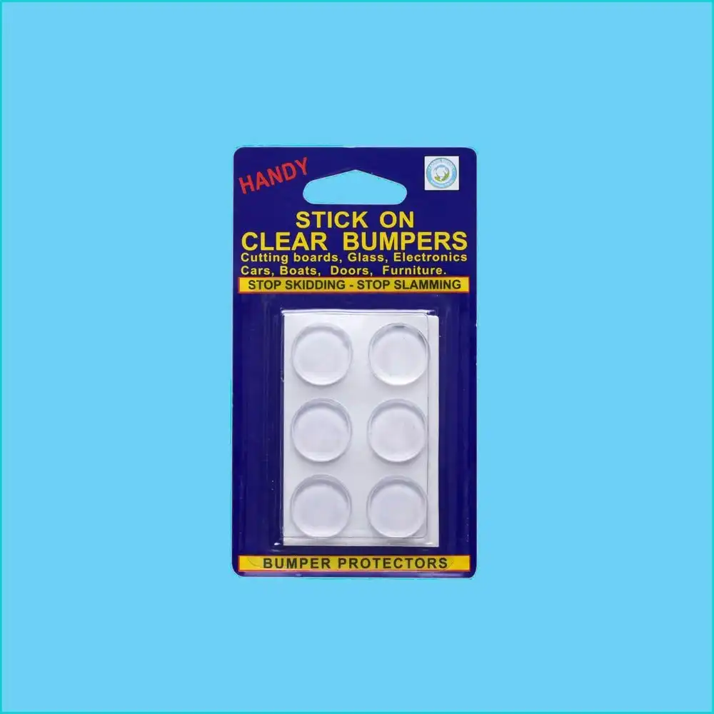 Large Stick On Clear Bumpers - 20.5mm 6 Pieces