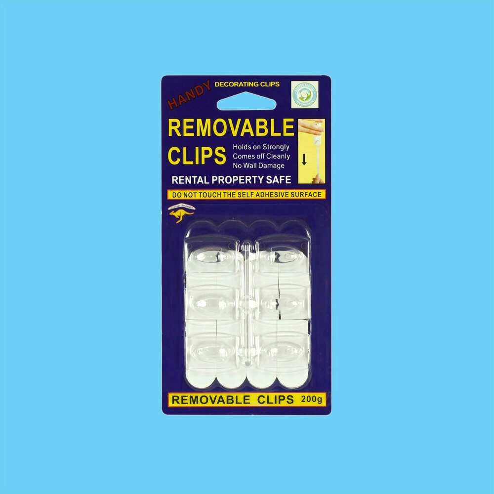 Removable Clips Clear - Large