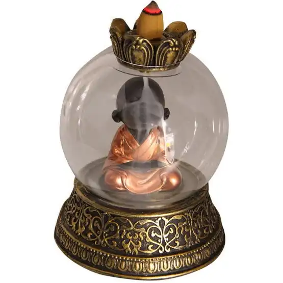 Buddha Backflow Burner in Glass Dome