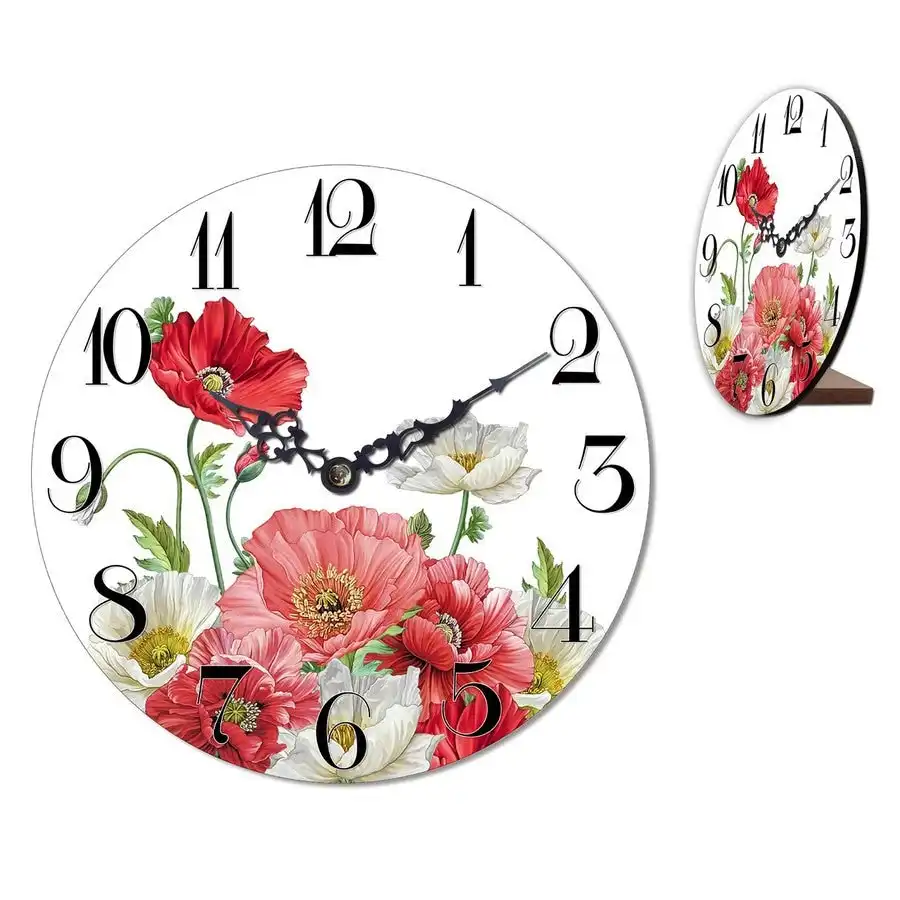 Poppies - Table Clock