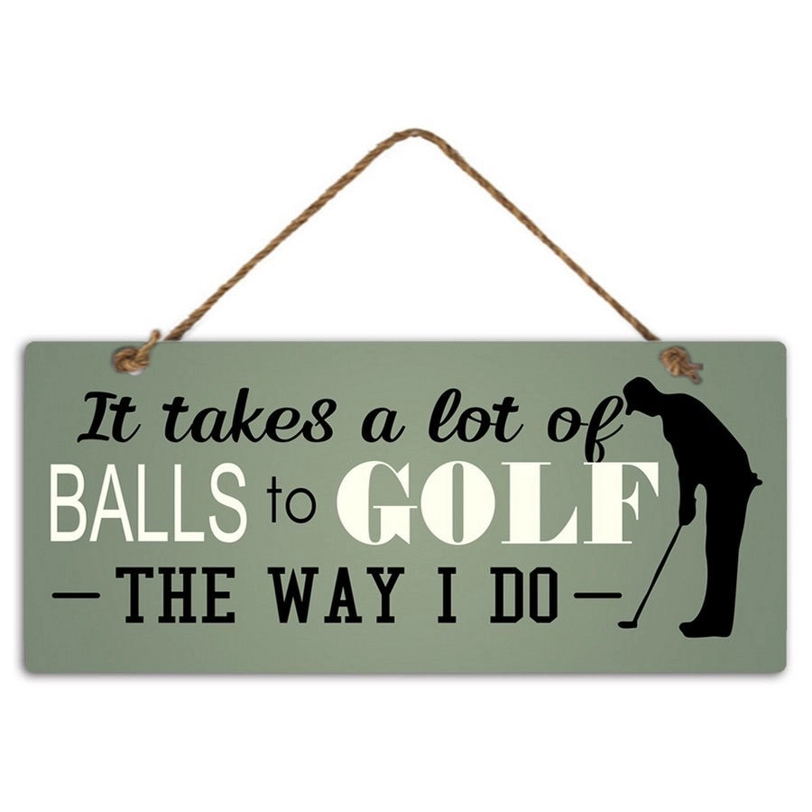 Metal Golf Wall Hanging Plaque