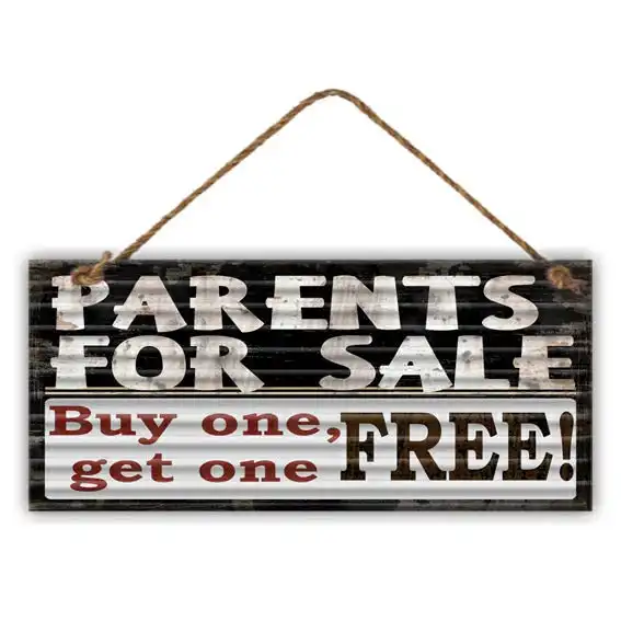 Corrugated Parents For Sale Metal Wall Plaque