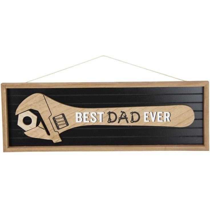 Best Dad Ever Spanner Design MDF Wall Plaque