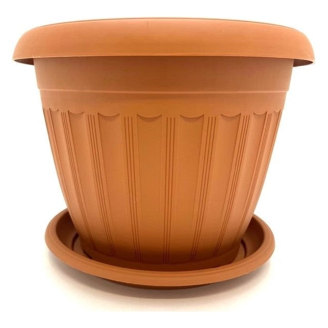 Round Flowerpot with Plate