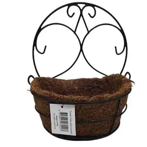 Metal Wall Planter Basket with Coconut Liner - Small