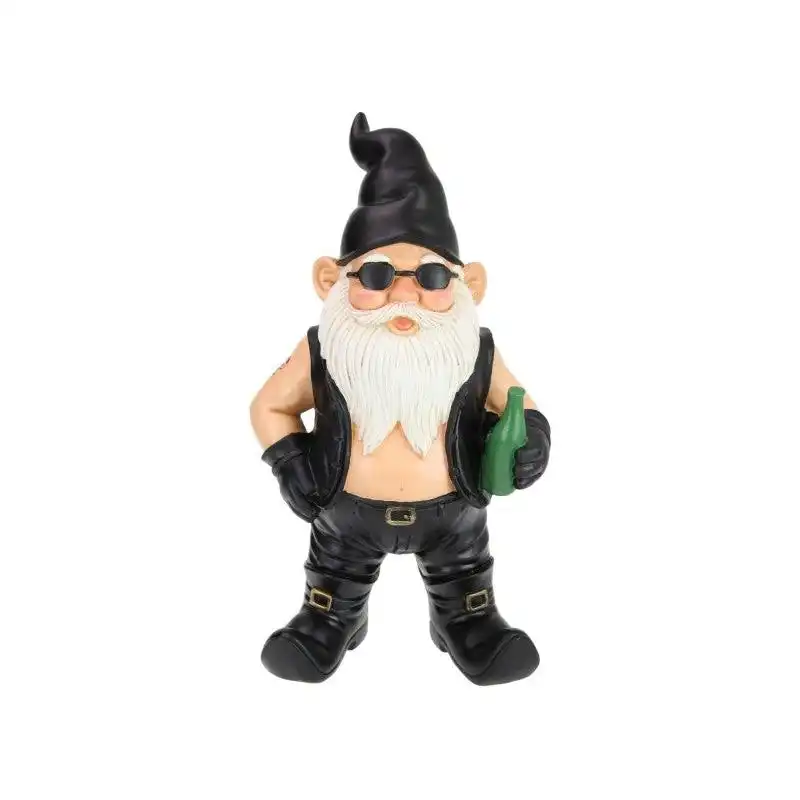 Biker Gnome in Black