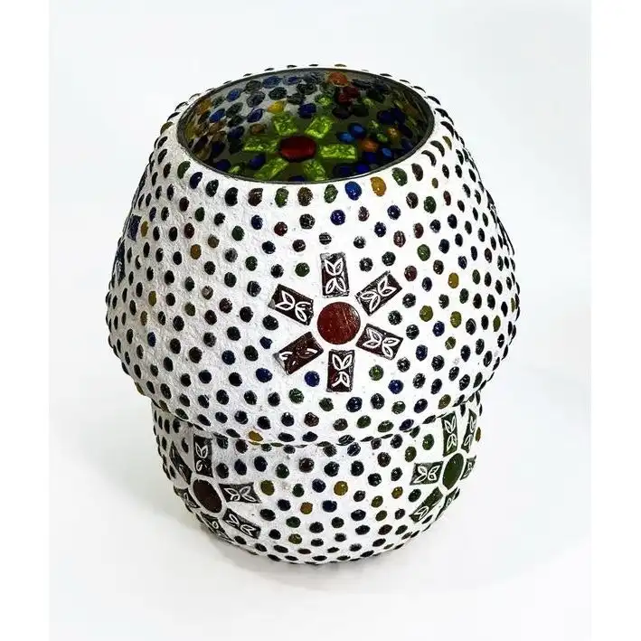 Glass Mosaic Mushroom Vase - Large