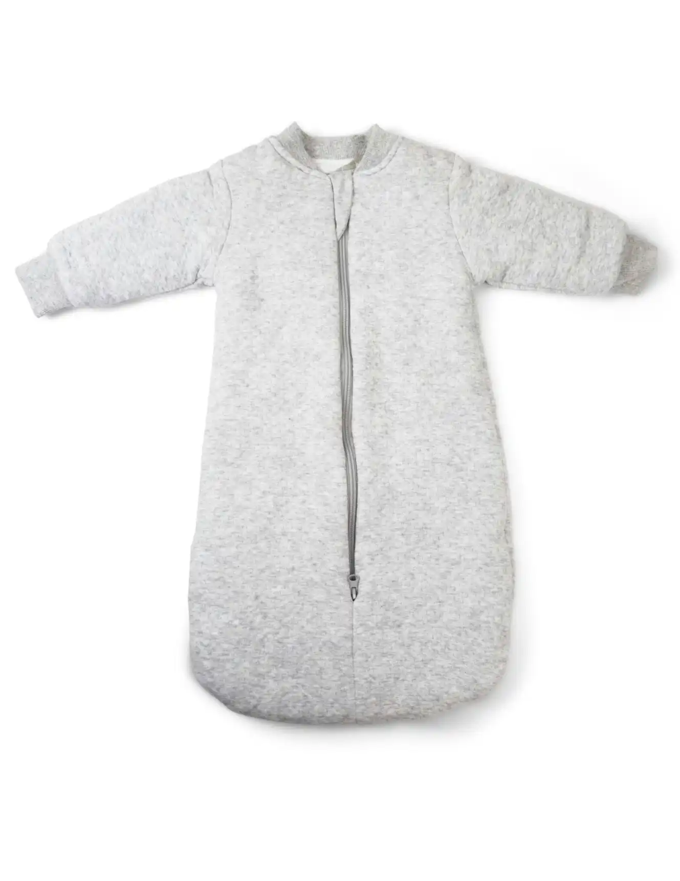 babystudio sleeping bag cotton with arms 3.0 TOG - grey marle/grey lines