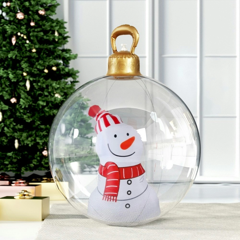 Jingle Jollys Christmas Inflatable Ball 60cm Snowman Decoration Giant Bauble